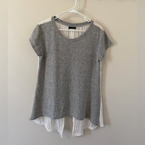 Ruti Short Sleeve Blouse Linen Gray Women’s Size 0
